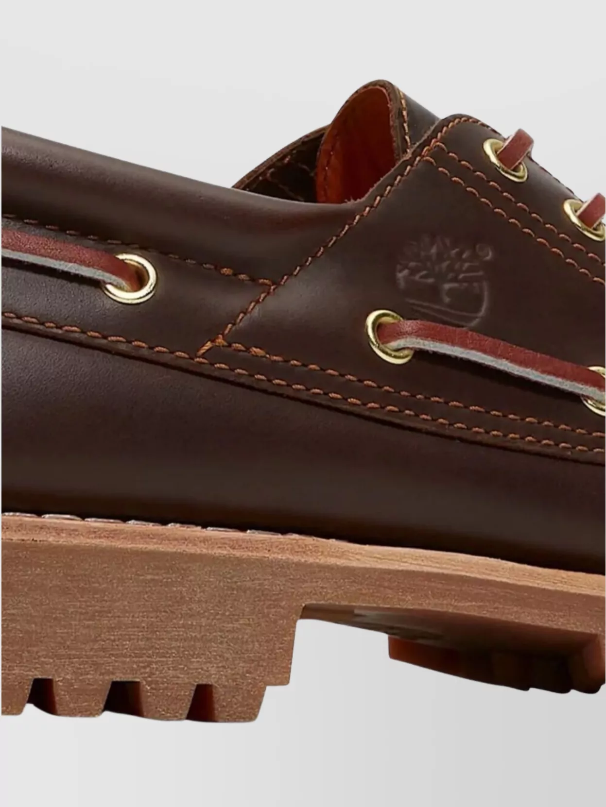 Timberland Boat Shoe With Eyelet And Rubber Sole