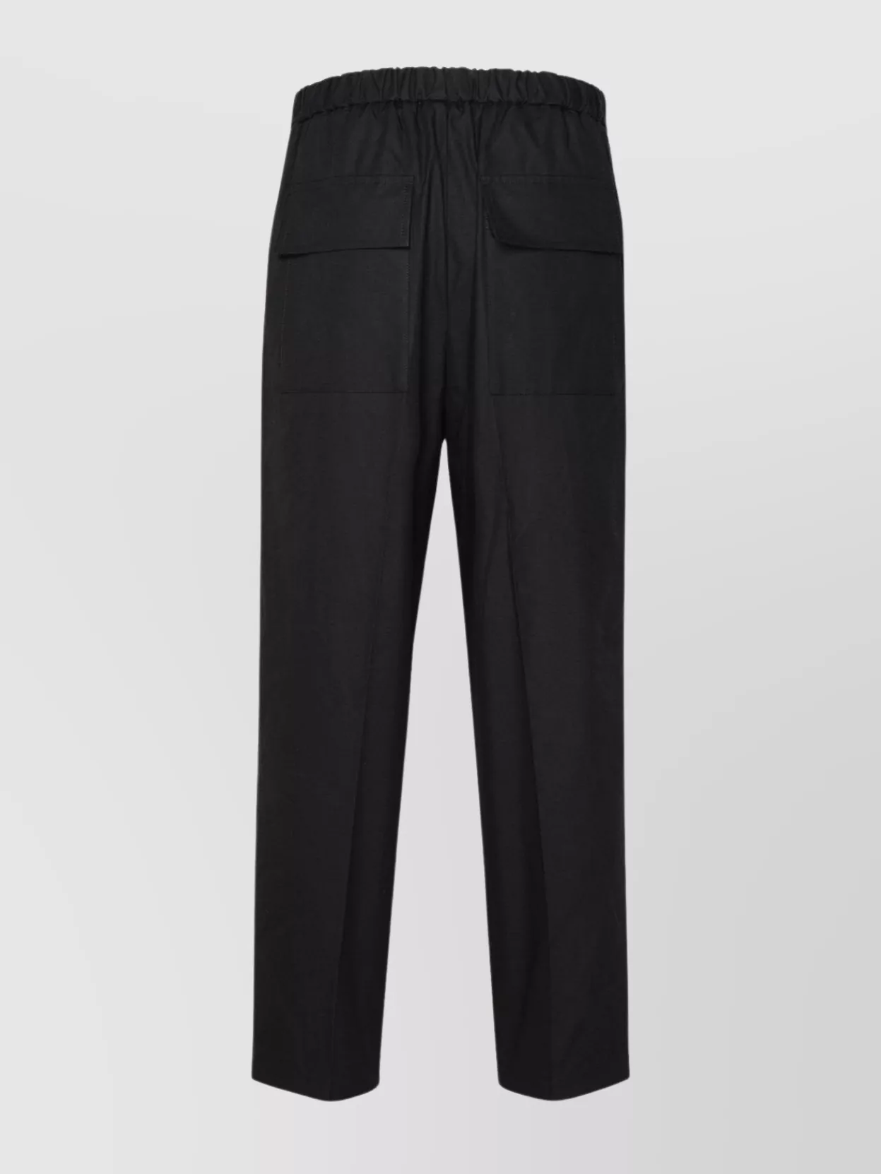 Shop Jil Sander Cotton Trousers With Elastic Waistband And Side Pockets