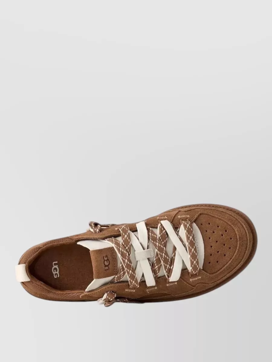 Ugg Suede Leather Lace-Up Sneakers