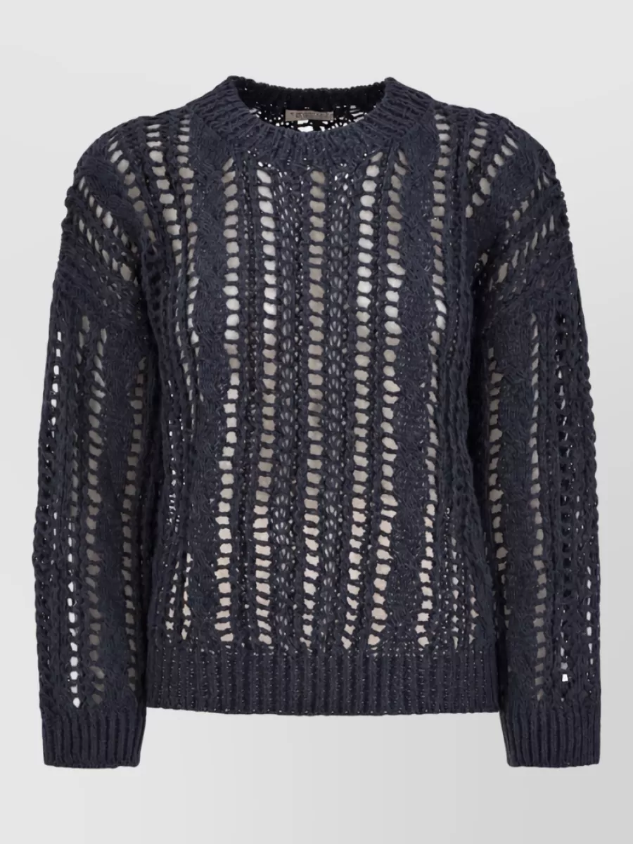 Brunello Cucinelli cable-knit jute and cotton jumper