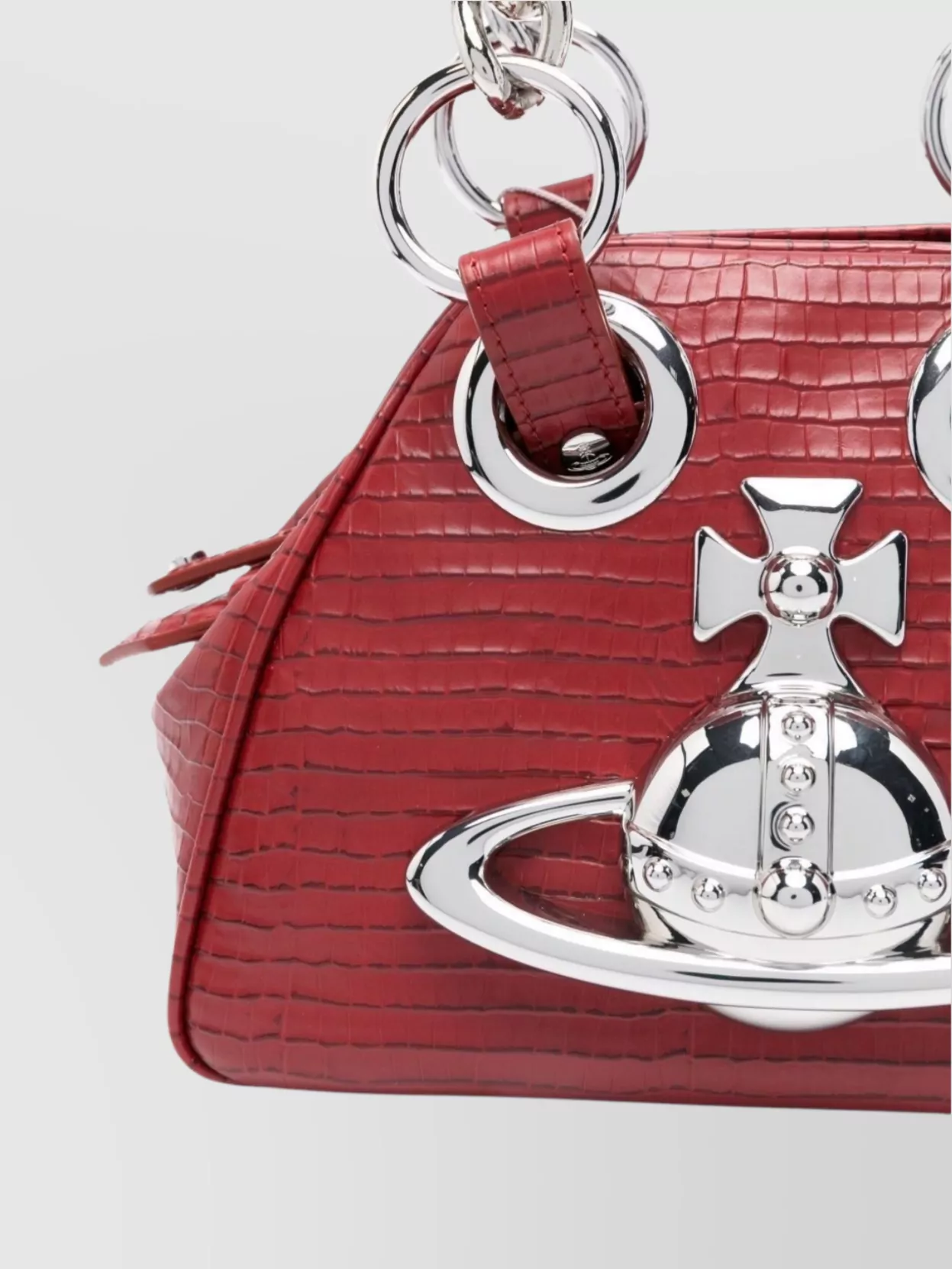 Vivienne Westwood Crocodile Chain Link Shoulder Bag