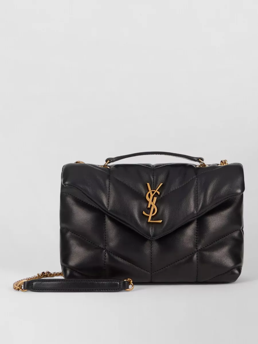 Saint Laurent Puffer Leather Quilted Shoulder Bag