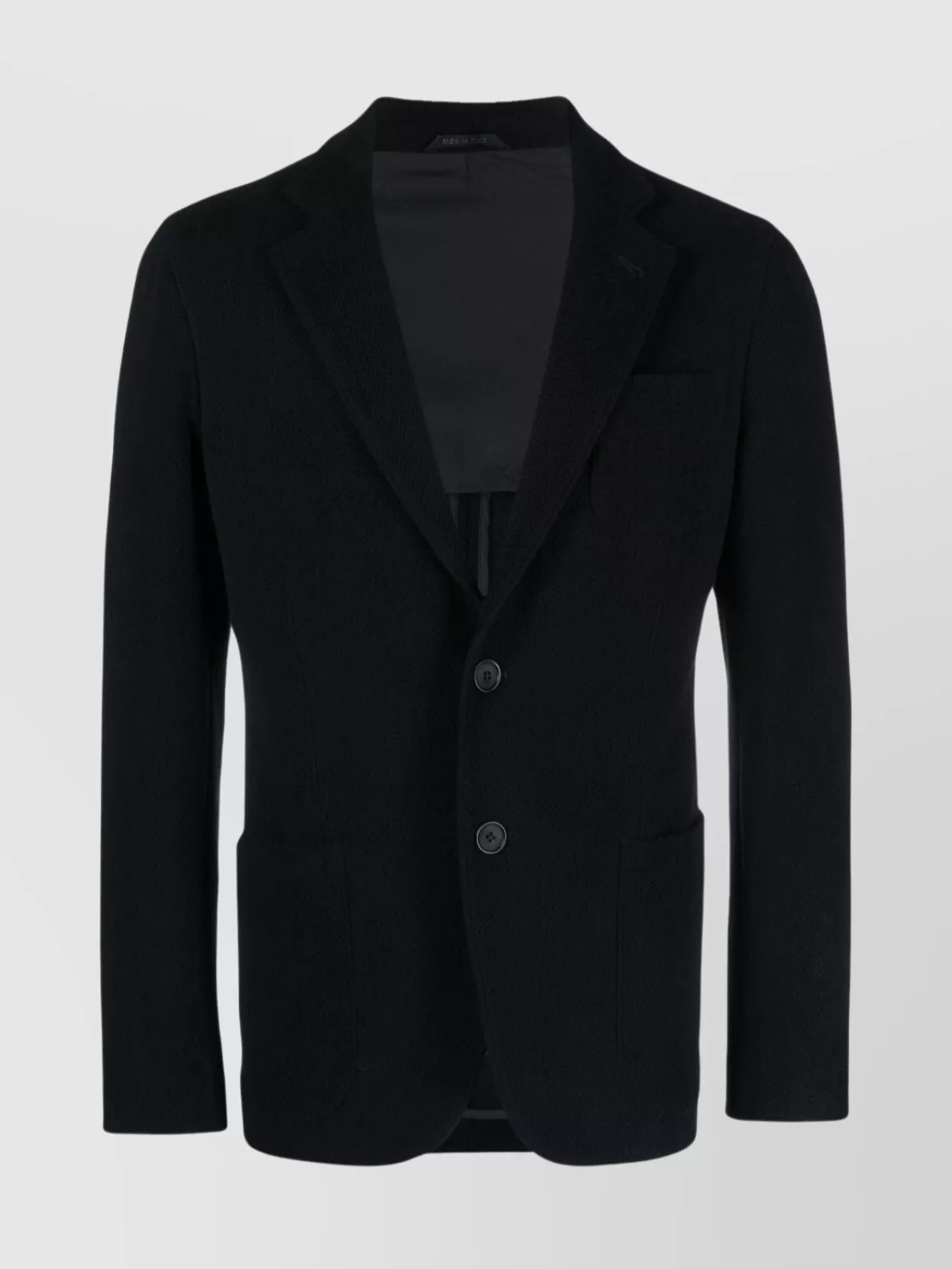 Giorgio Armani Tailored Single-breasted Jacket Buttoned Cuffs In Black