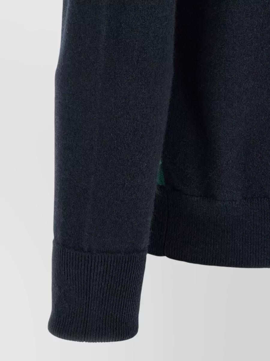 Ballantyne Cashmere Ribbed High Neck Zip Cardigan