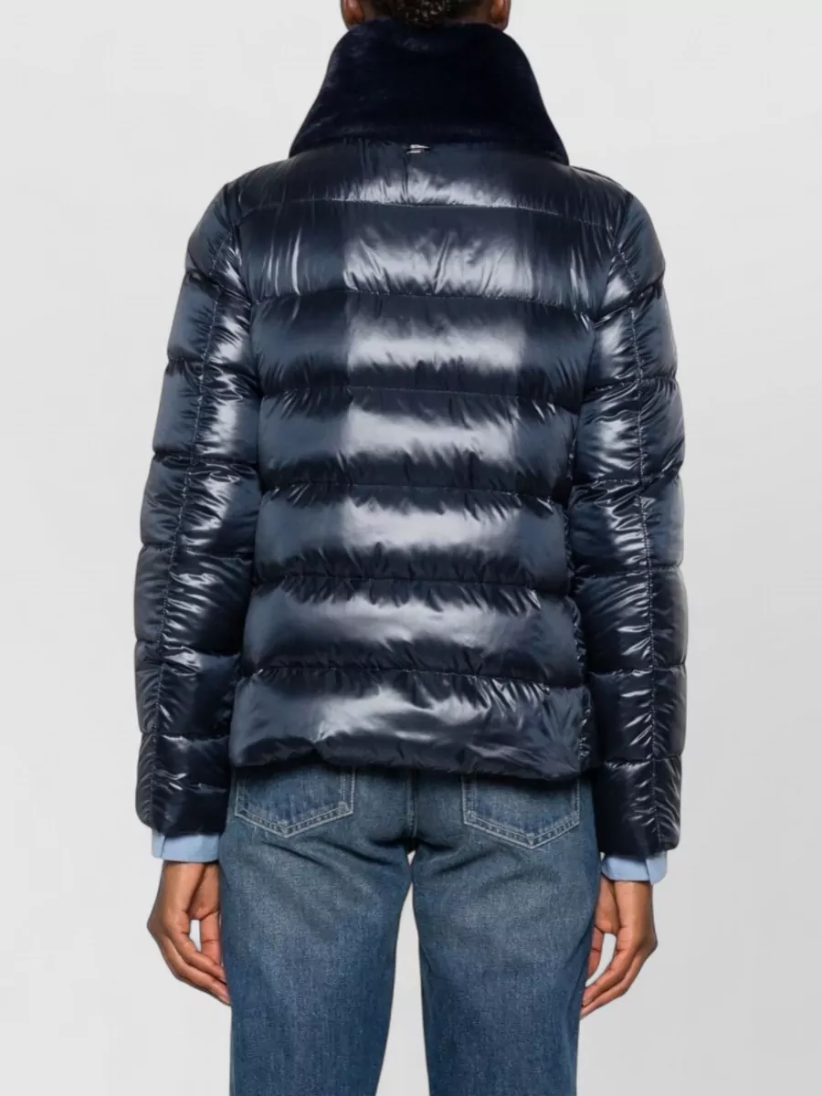 Herno Faux Fur Panel Puffer Jacket