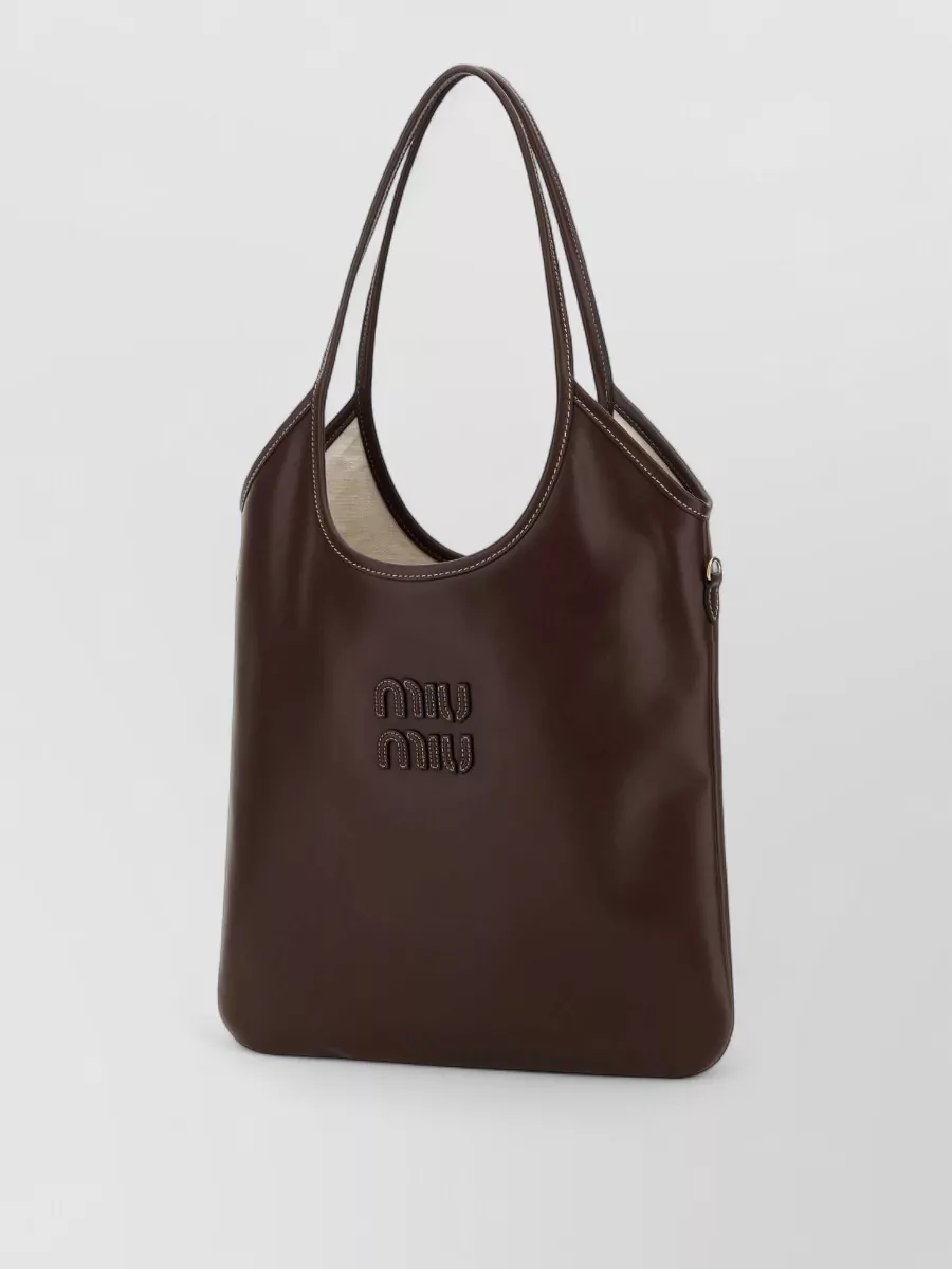 Miu Miu Ivy Leather Tote Bag