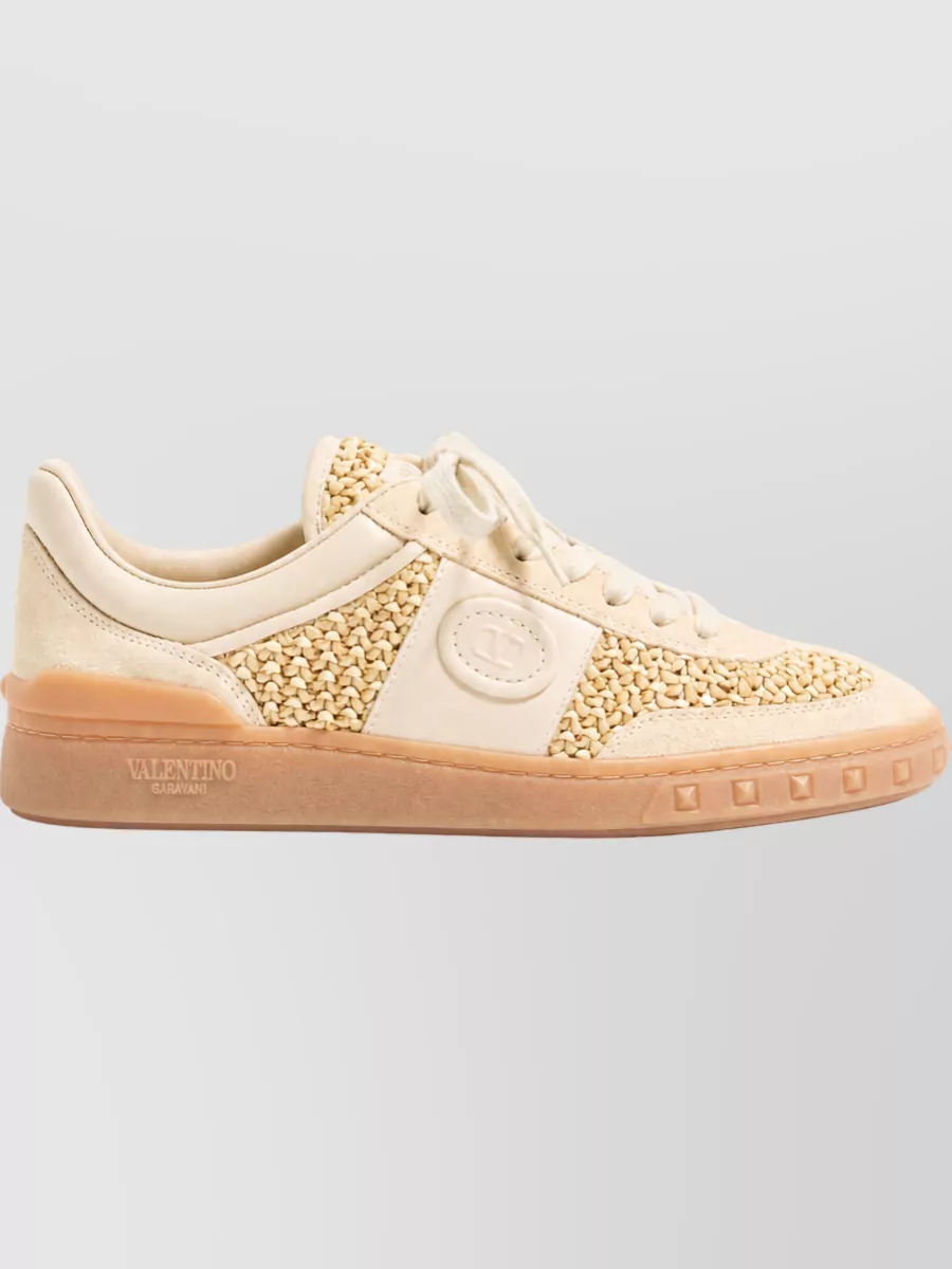 Valentino Leather Lace-Up Sneakers