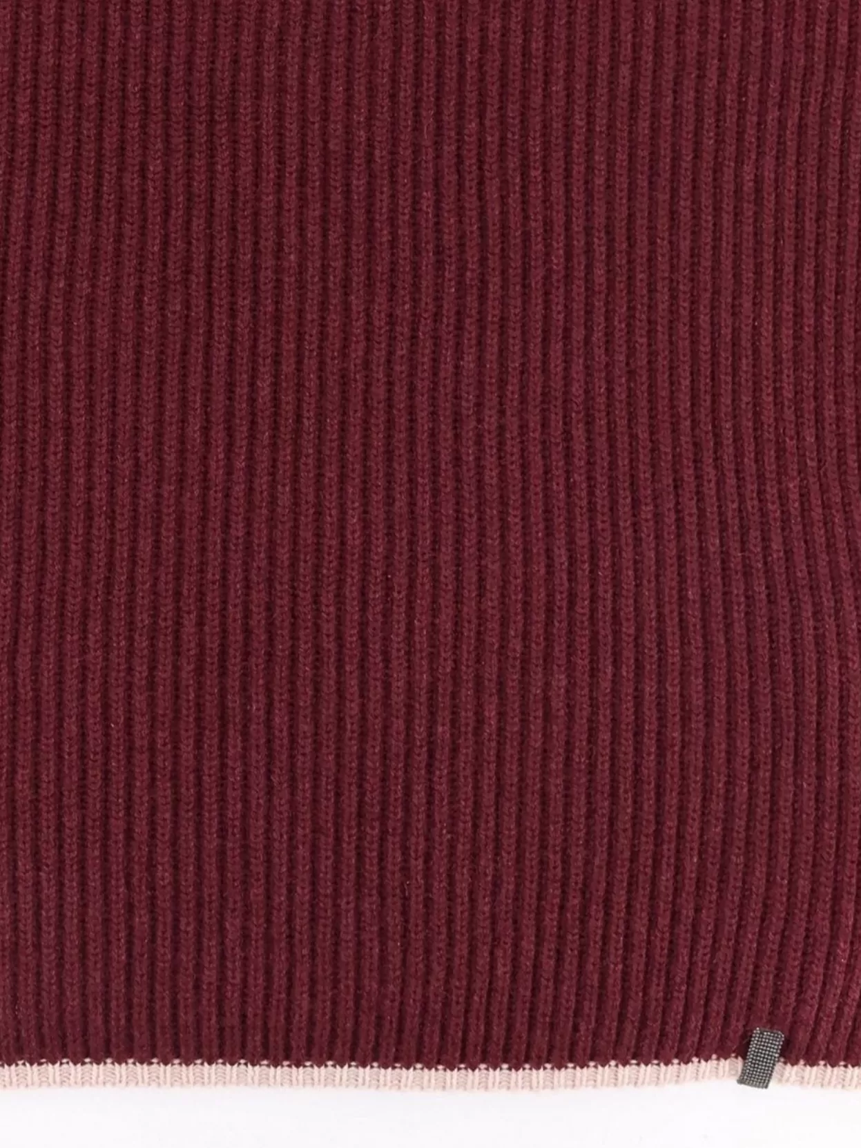 Brunello Cucinelli Ribbed Cashmere Scarf Contrast Trim