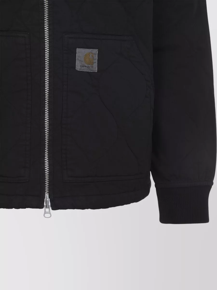 Carhartt Wip Kylan Quilted Short Jacket Front Pockets Ribbed