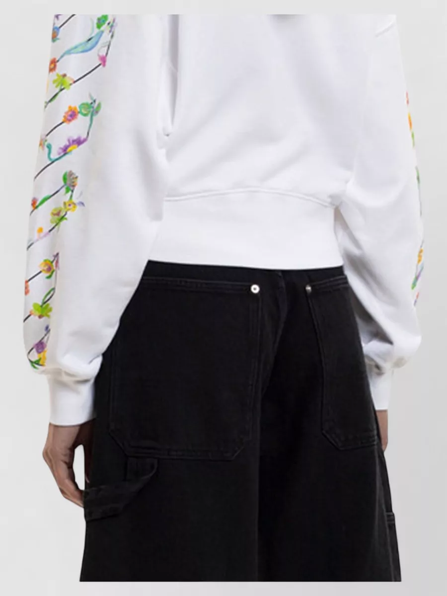 Off-White Cropped Hoodie