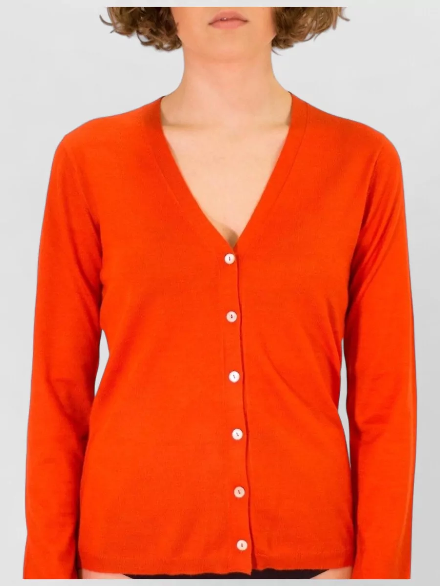 La Rose cashmere silk v-neck cardigan
