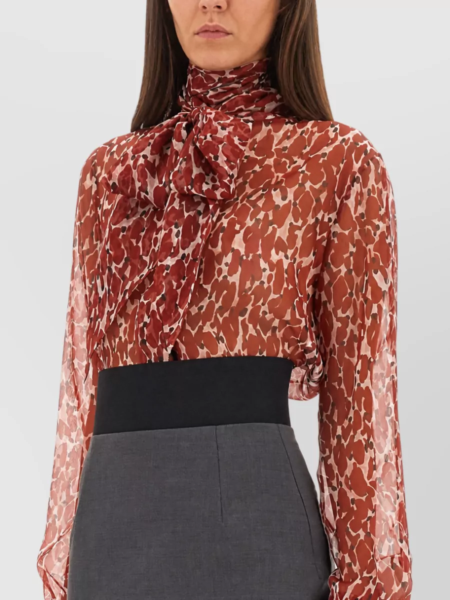 Saint Laurent Silk Printed Blouse