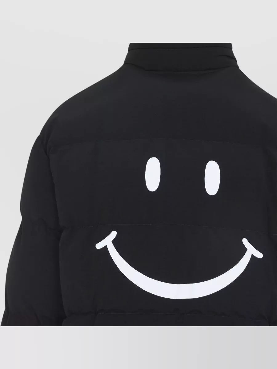 Moschino Down Cropped Logo-Print Puffer Jacket