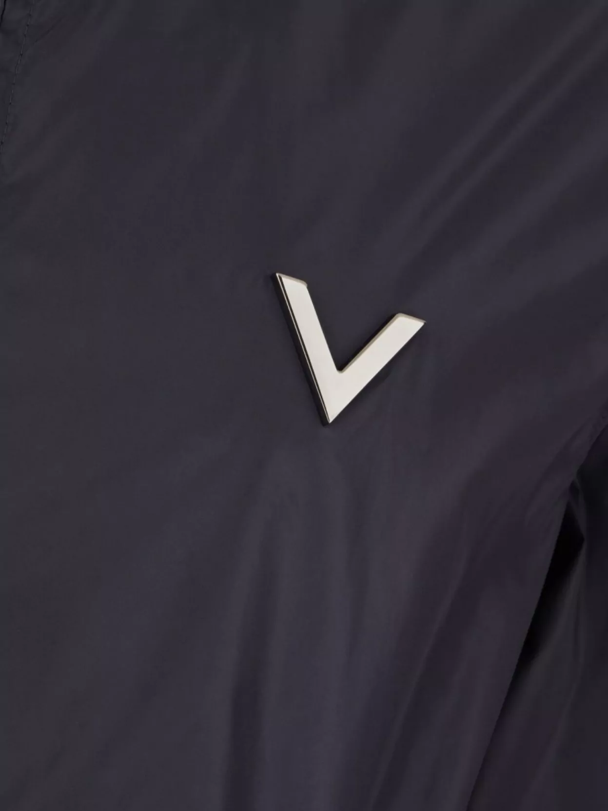 Valentino Garavani Nylon Windbreaker With Hood And Pockets
