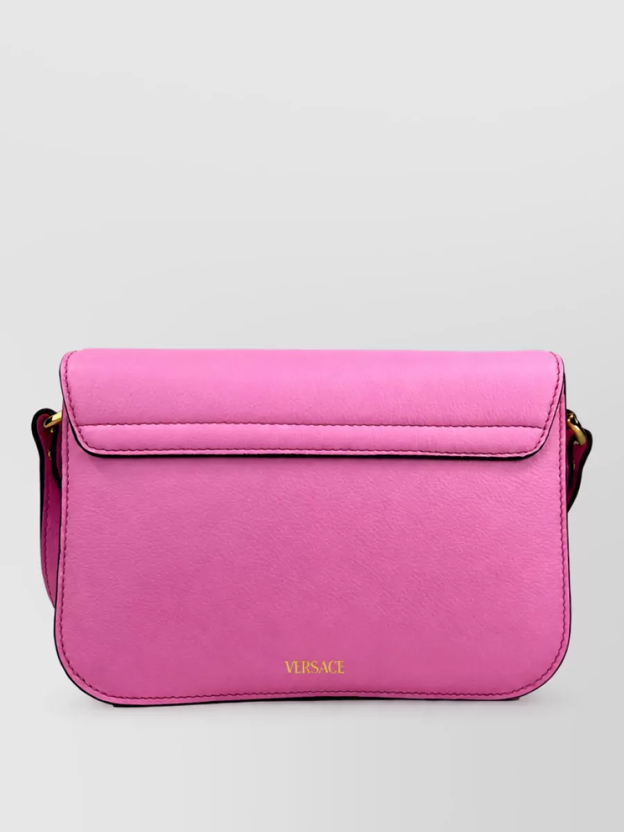 Versace la medusa leather shoulder bag