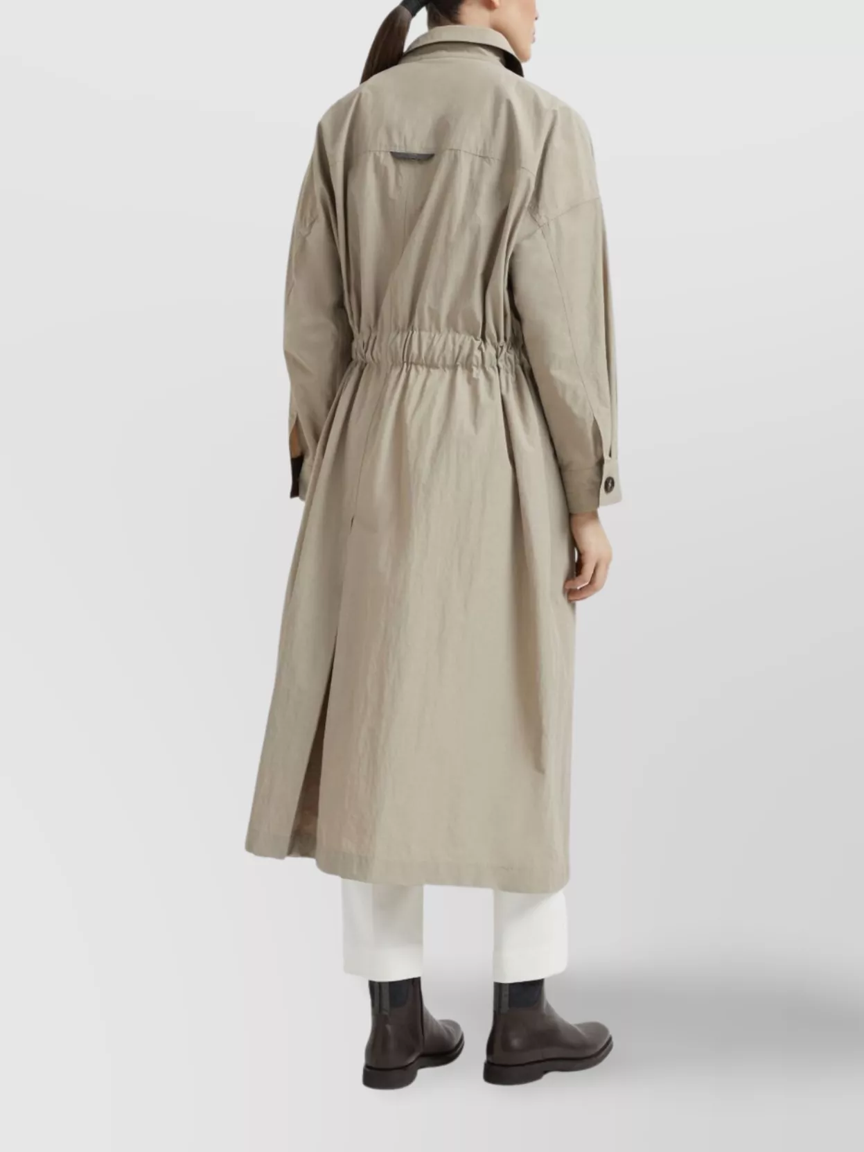 Brunello Cucinelli Trench Coat Belted Back Vent