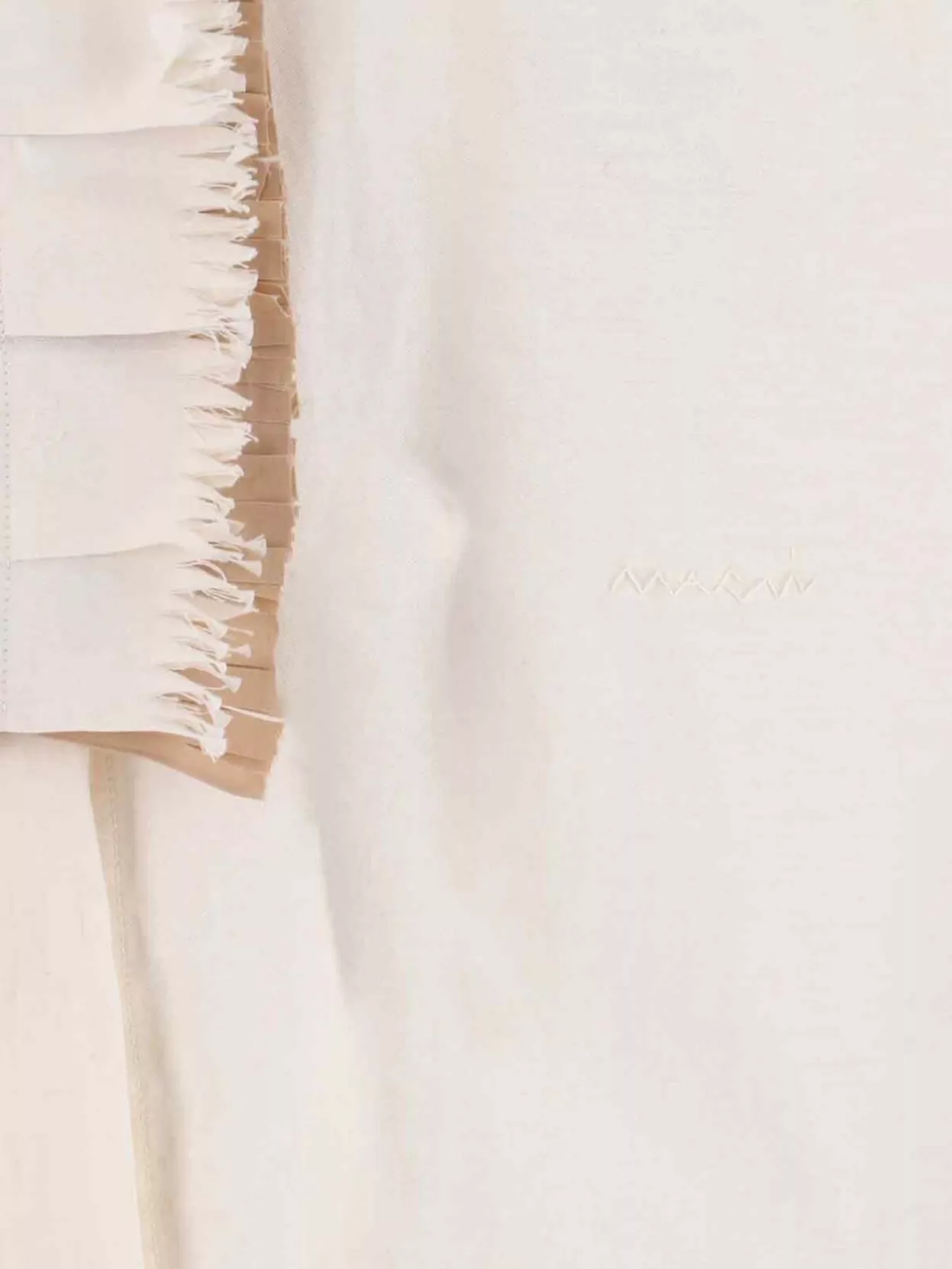 Marni Fringed Collared Top Long Sleeves