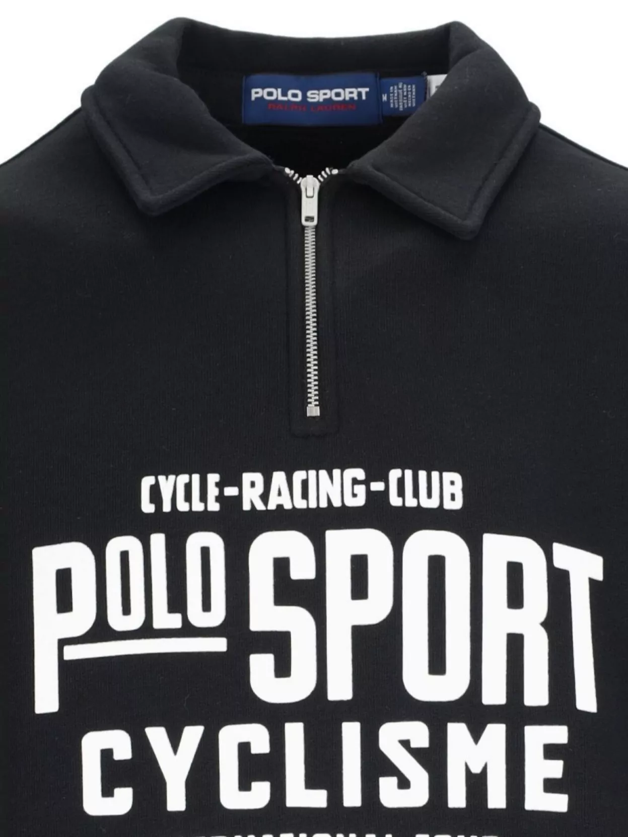Polo Ralph Lauren Knitwear With Ribbed Cuffs And Embroidered Patch In Black