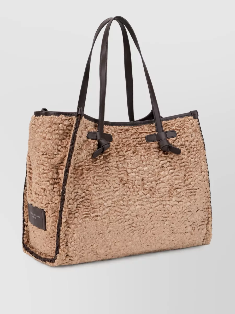 Gianni Chiarini Faux Astrakhan Tote Bag