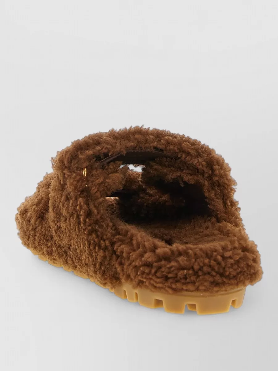 Miu Miu Shearling Slides