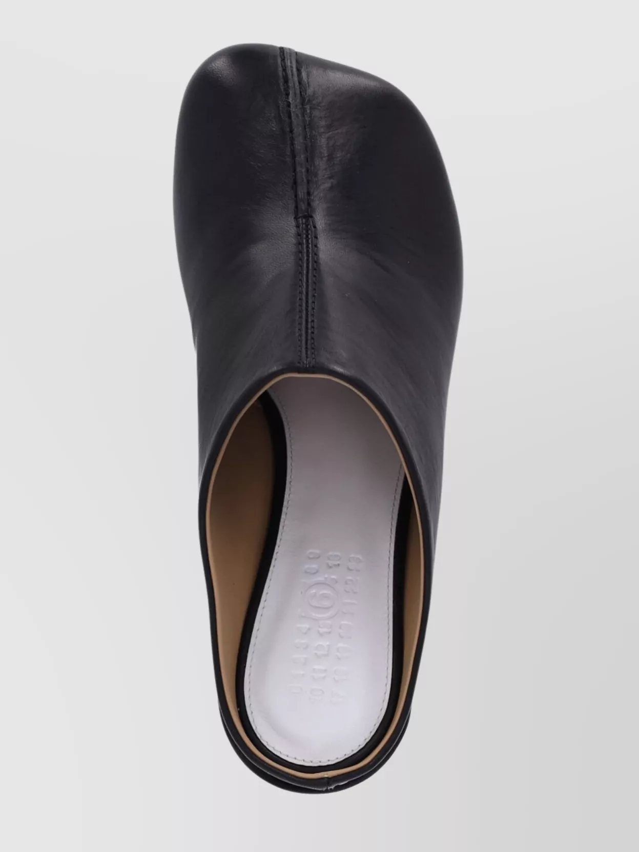 【MM6 Maison Margiela】アシンメトリー レザーヒールミュール MM6 Maison Margiela】アシンメトリー レザーヒールミュール