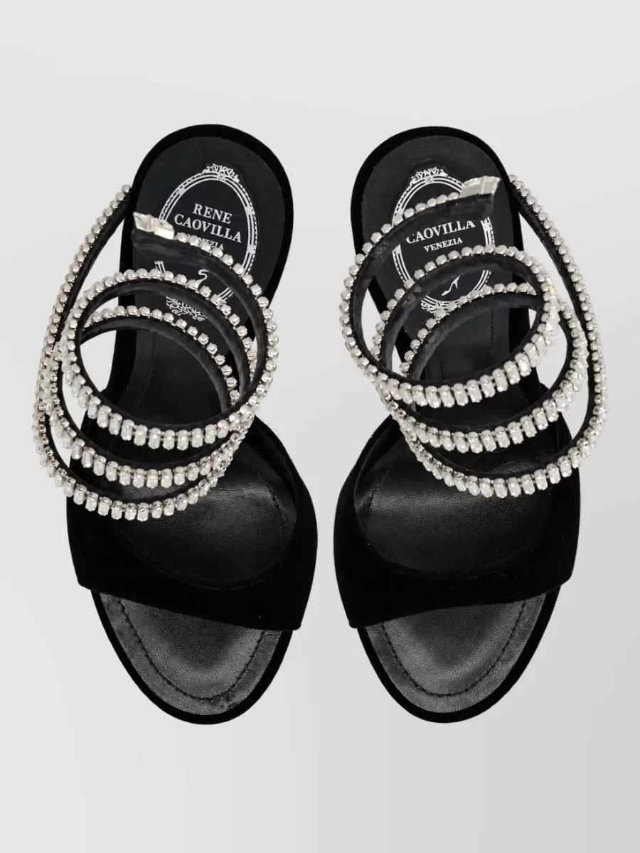 Rene Caovilla Velvet Sandals