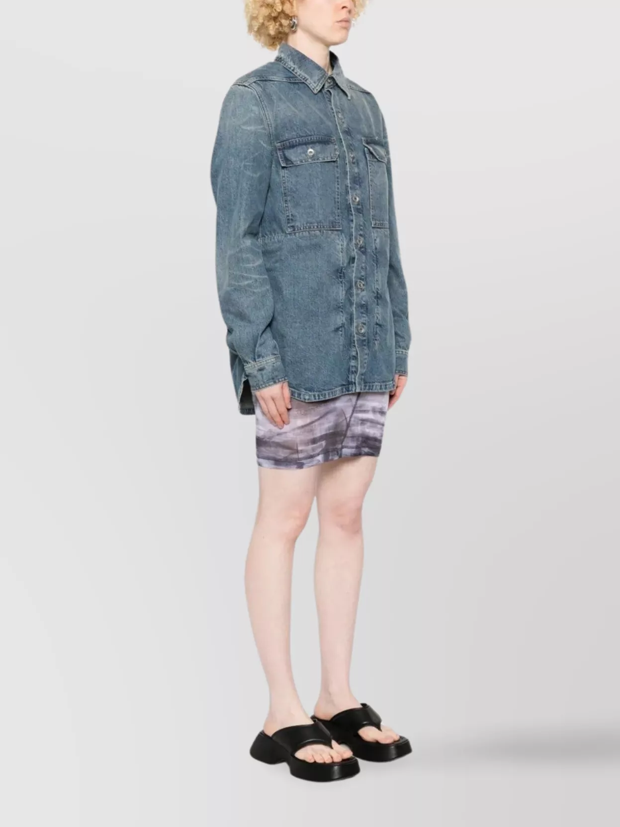Rick Owens Drkshdw Collared Jacket Shirt Two Front Pockets