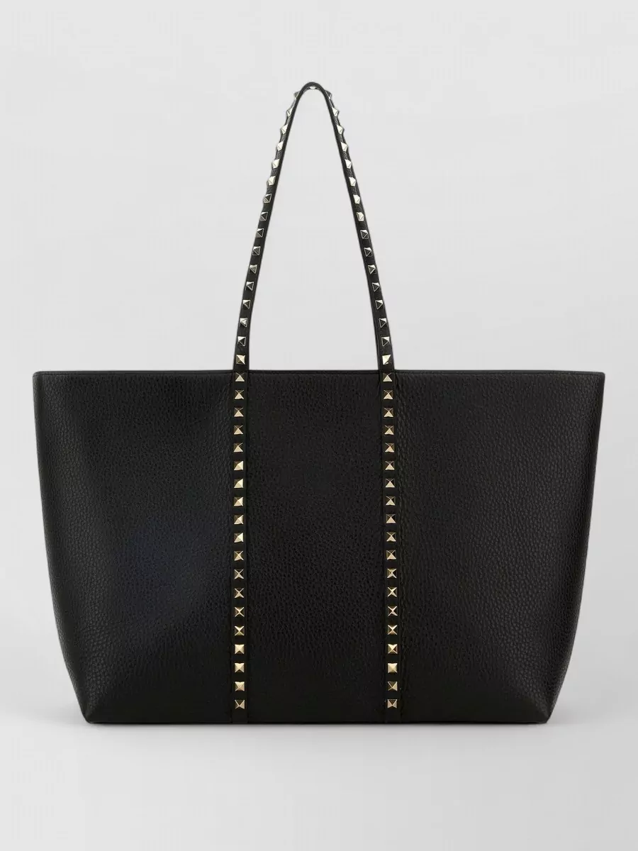 Valentino leather studded tote bag