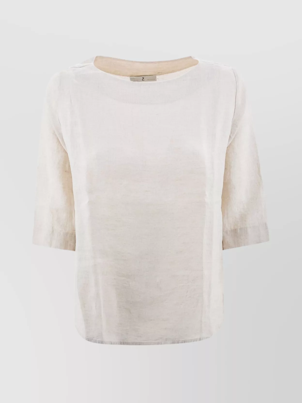 Shop Whyci Textured Fabric Linen Shirt With 3/4 Sleeves