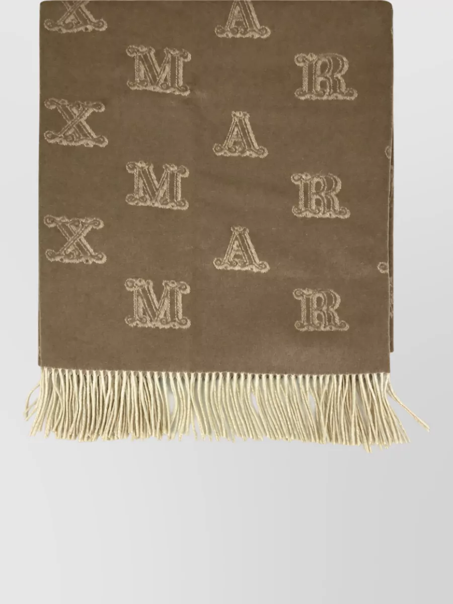 Max Mara cashmere fringed scarf