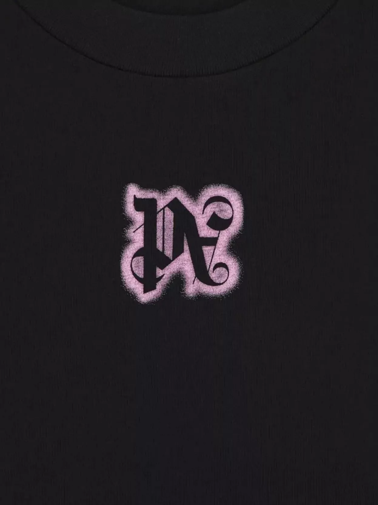 Palm Angels Crew Neck Short Sleeve Embroidered T-Shirt