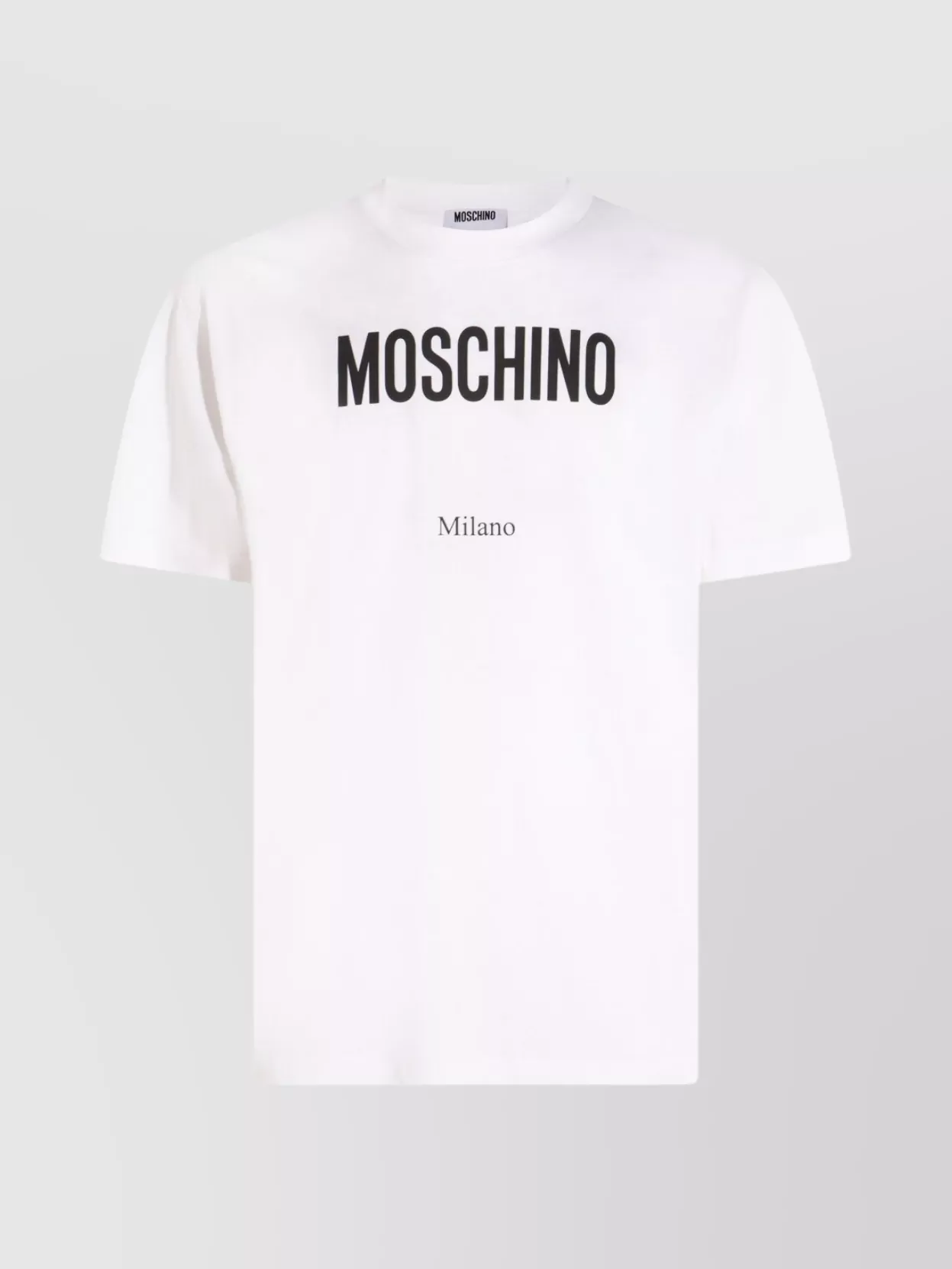 Moschino Cotton T-shirt With Contrasting Logo Detail In White