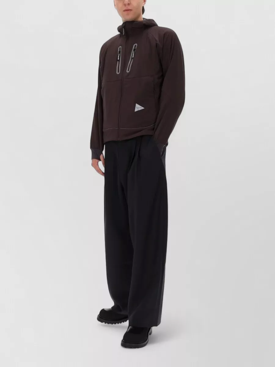 And Wander Hooded Jacket With Long Sleeves And Reflective Accents