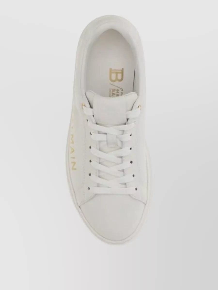 Balmain Leather Low Top Sneakers