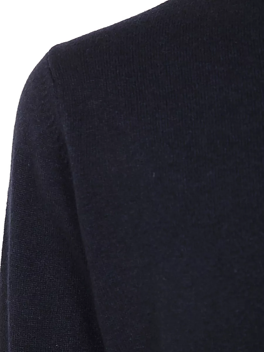 Filippo De Laurentis Wool Silk Cashmere Fine-Knit Crew-Neck Jumper