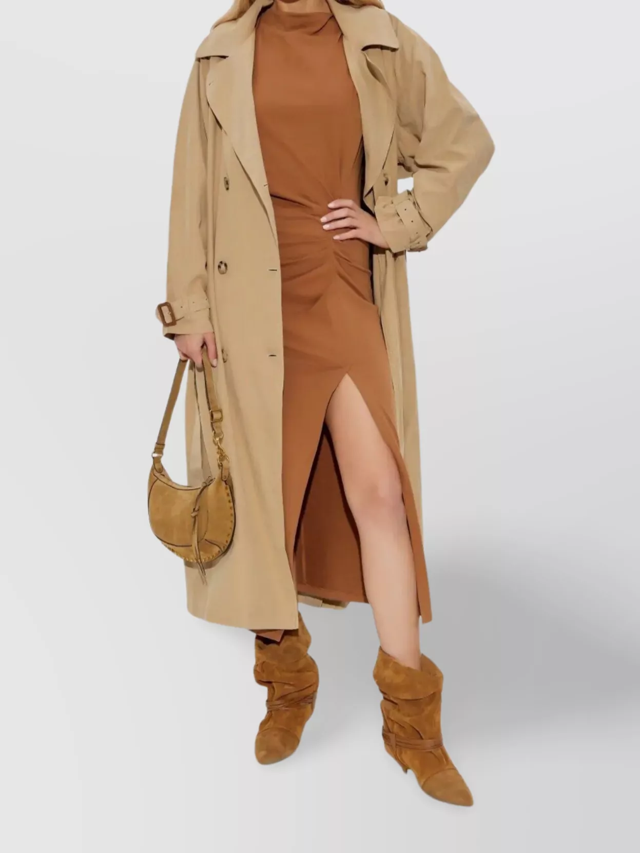 Isabel Marant Asymmetric Draped Dress Side Slit