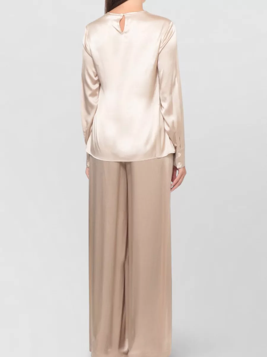 Peserico Silk Long-Sleeve Blouse