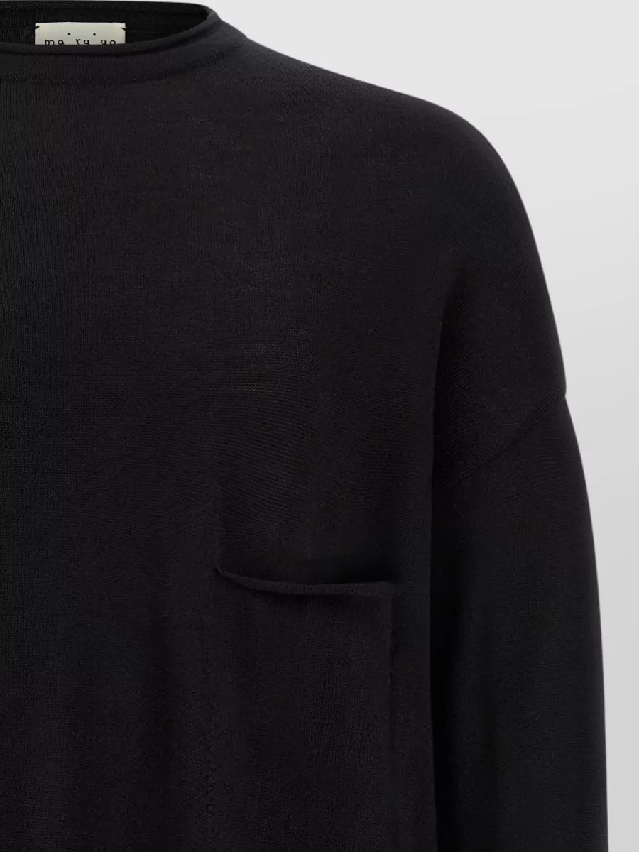 Ma'ry'ya Fine-Knit Virgin Wool Crew-Neck Sweater