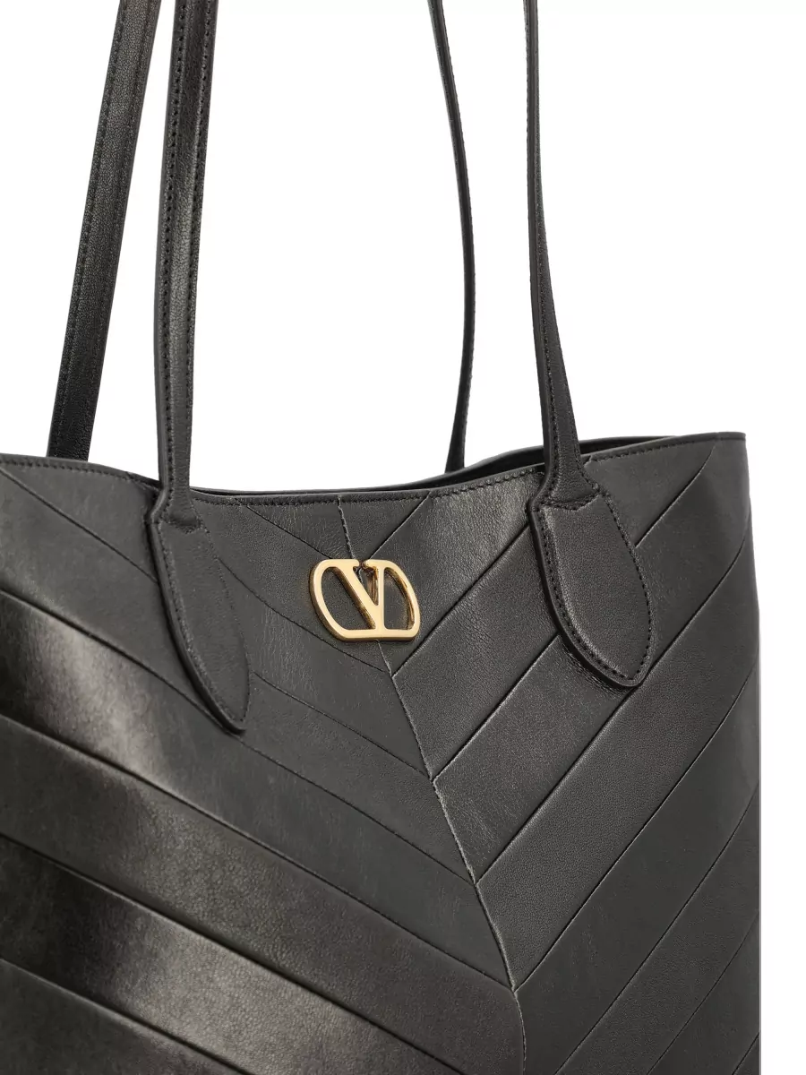 Valentino Garavani Vlogo Signature Leather Tote Bag