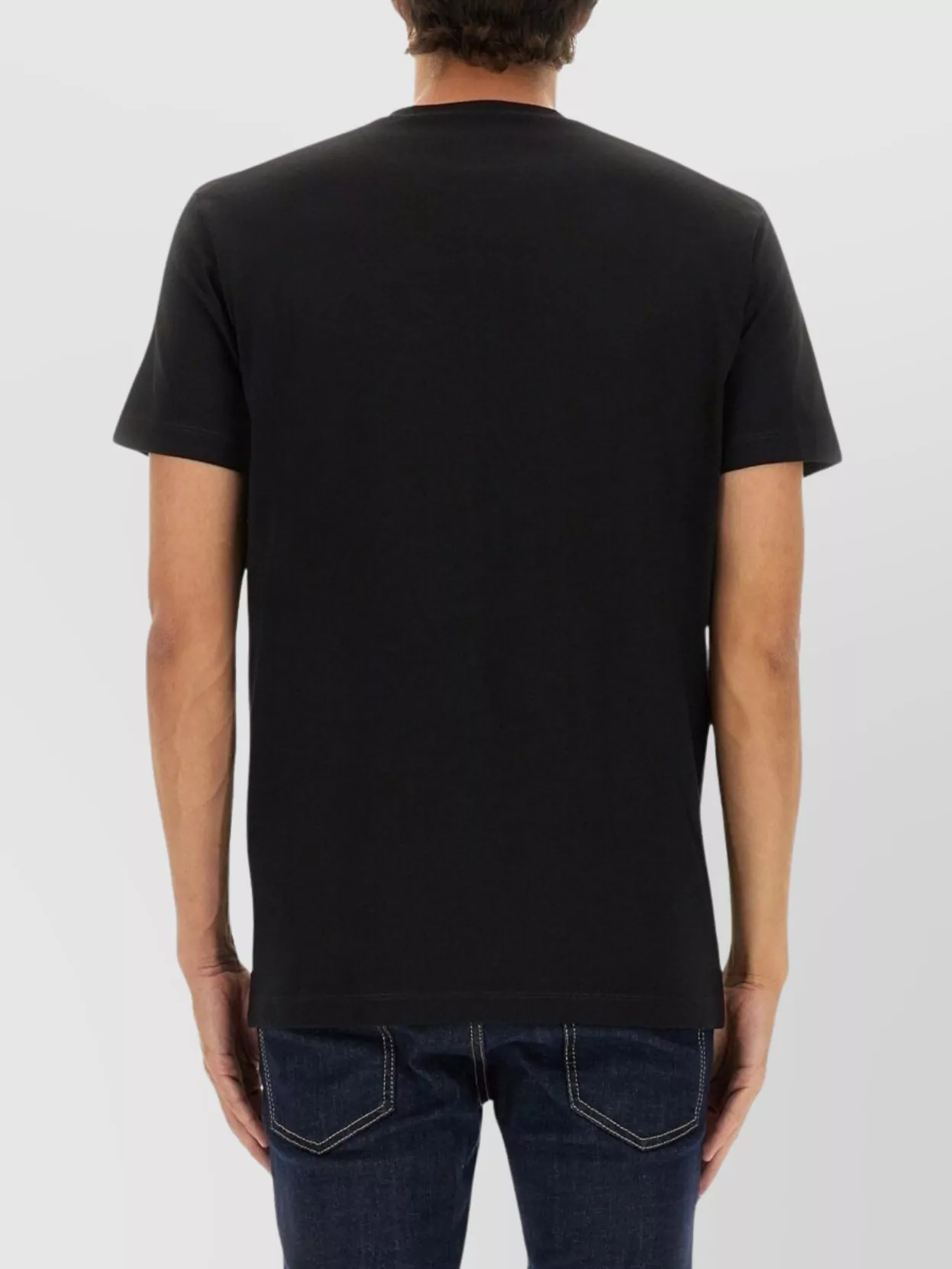 Dsquared2 Regular Fit Crew Neck Short Sleeve Top In Gray