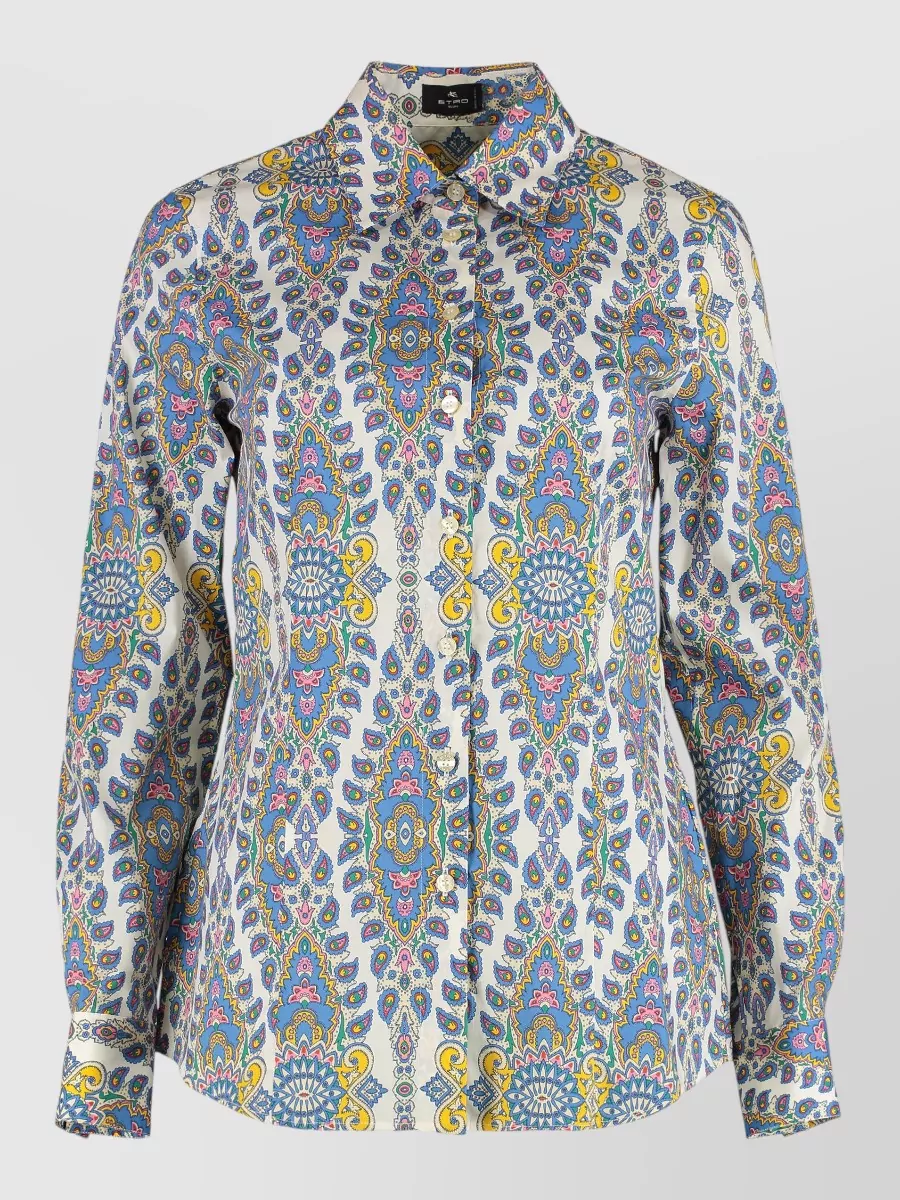 Etro printed cotton slim-fit shirt