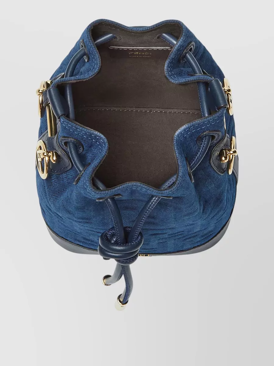 Fendi Mon Tresor Mini Denim Bucket Bag