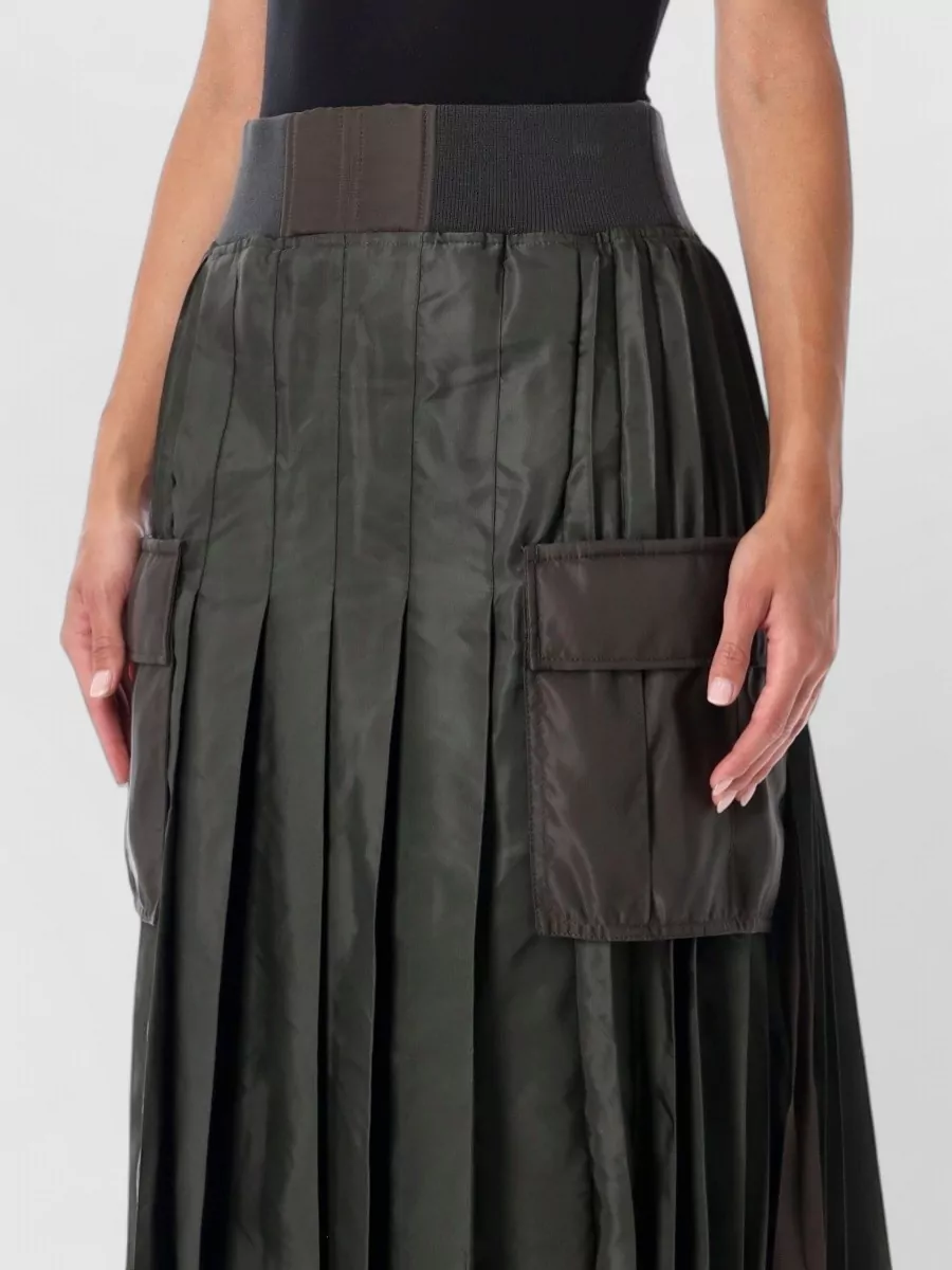 Sacai Nylon Pleated Skirt