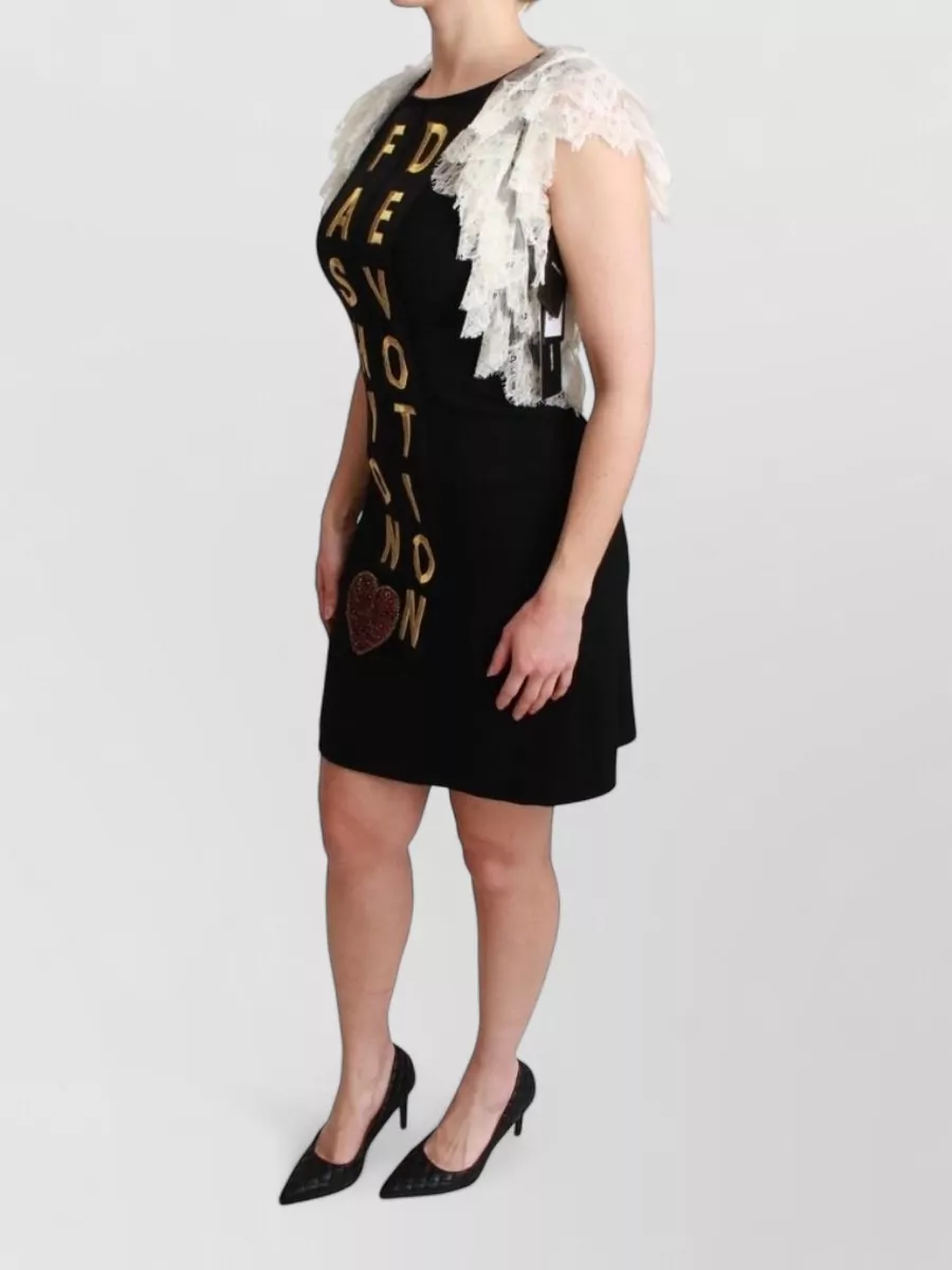 Dolce&Gabbana Sleeveless Lace-Trim Mini Dress