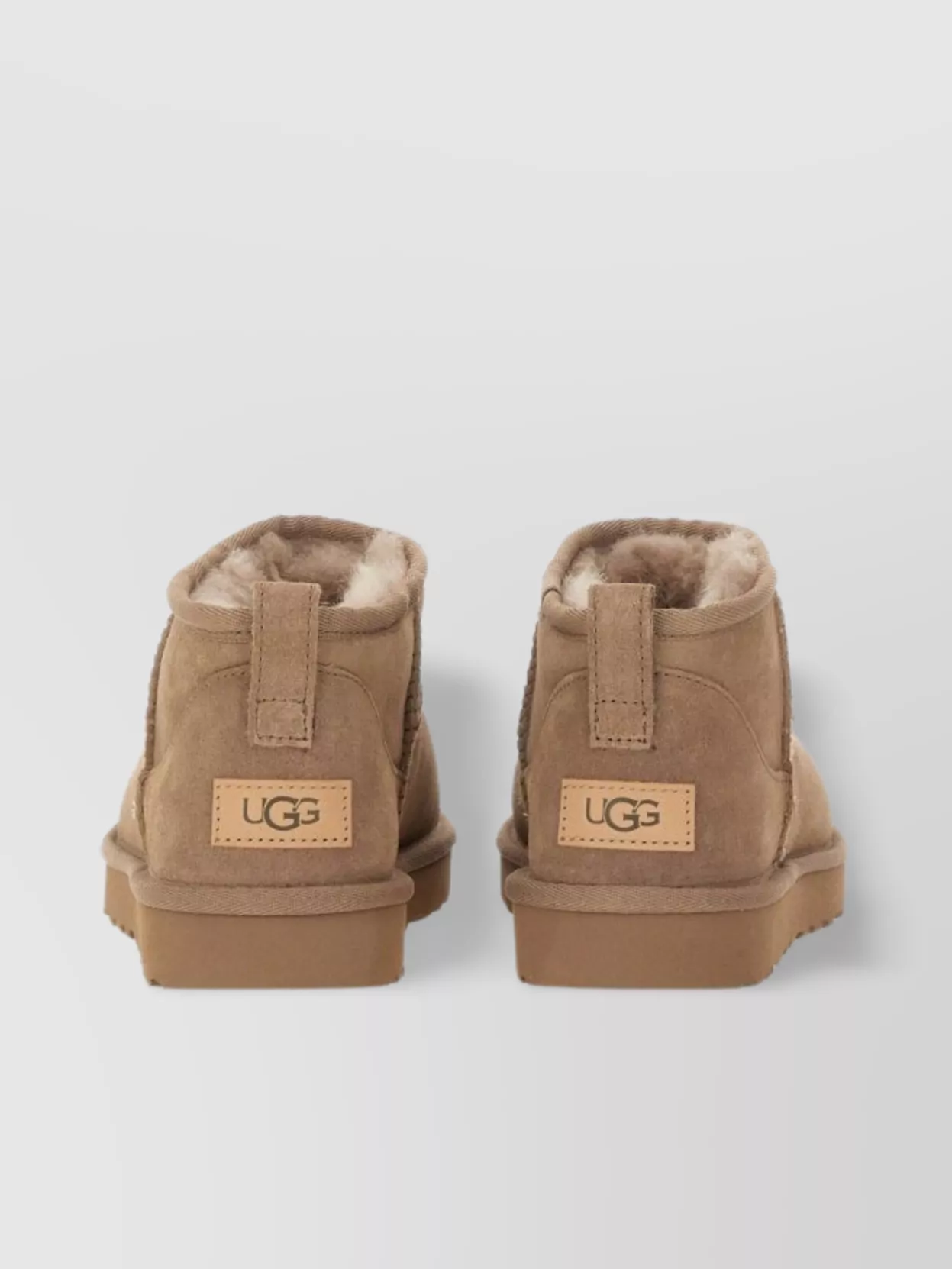 Ugg Ankle Boots Round Toe Rubber Sole