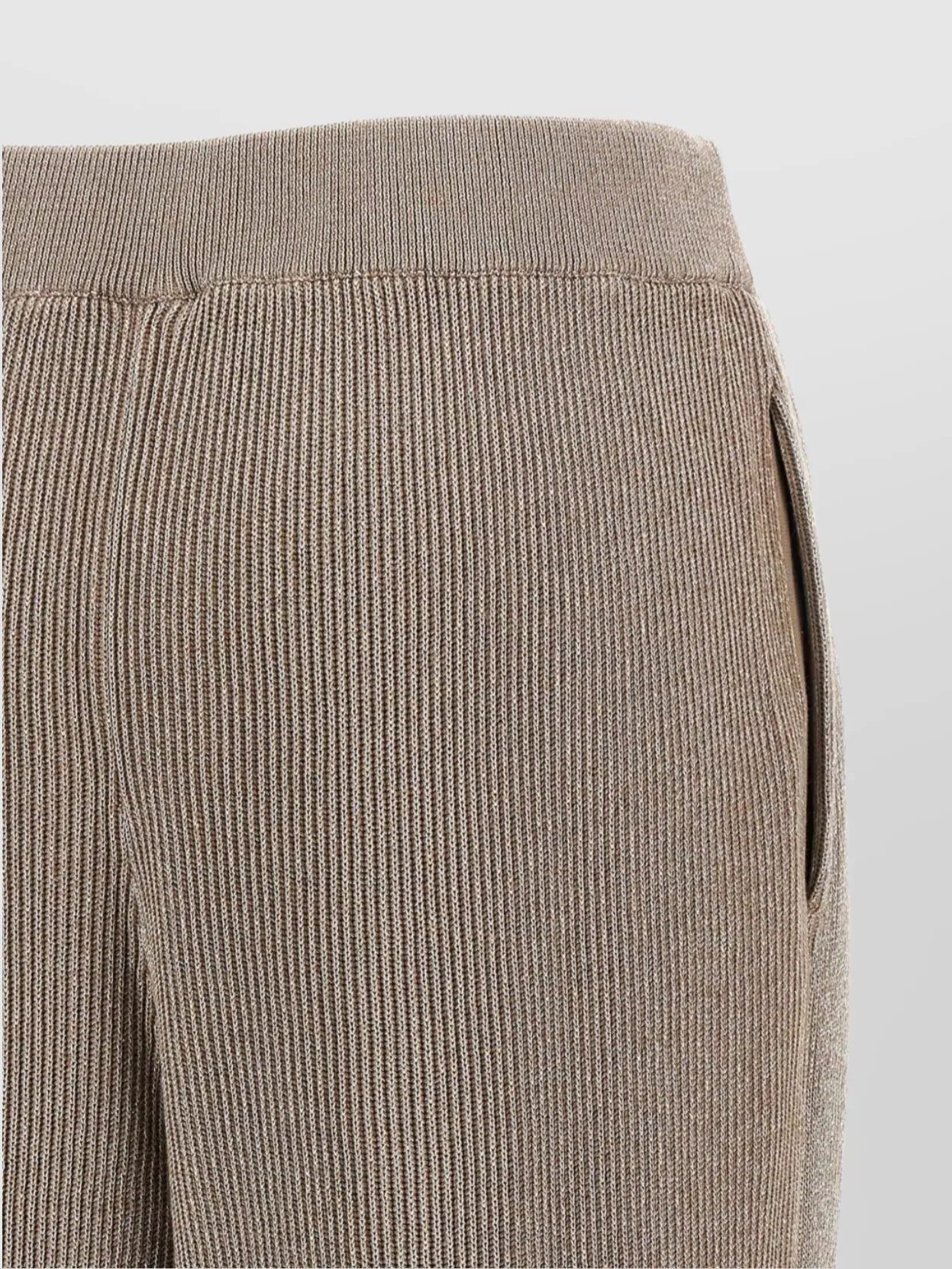 Brunello Cucinelli Ribbed Texture Trousers Elasticated Waistband