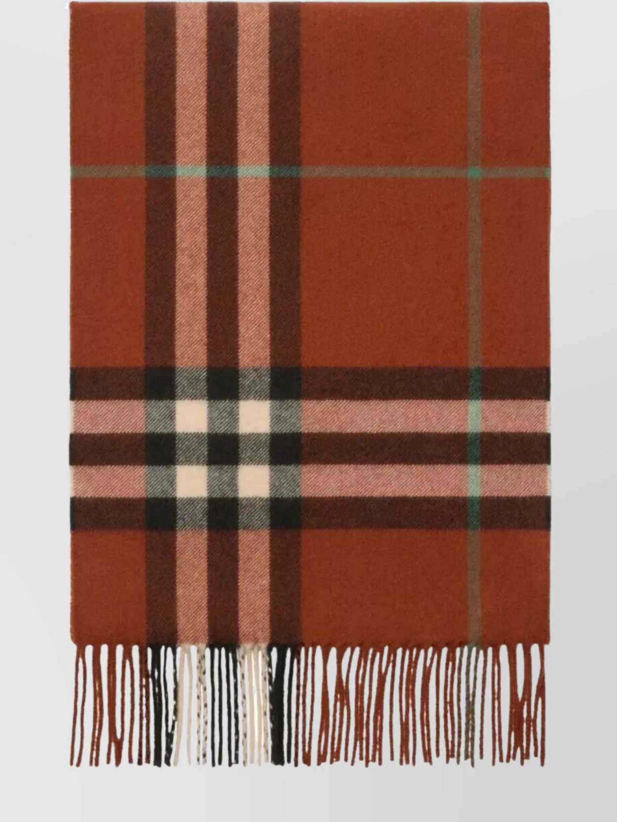 Burberry Giant Check Cashmere Scarf Accessories In Brown