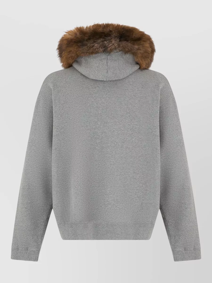 Balenciaga Oversized Hooded Zip Sweatshirt