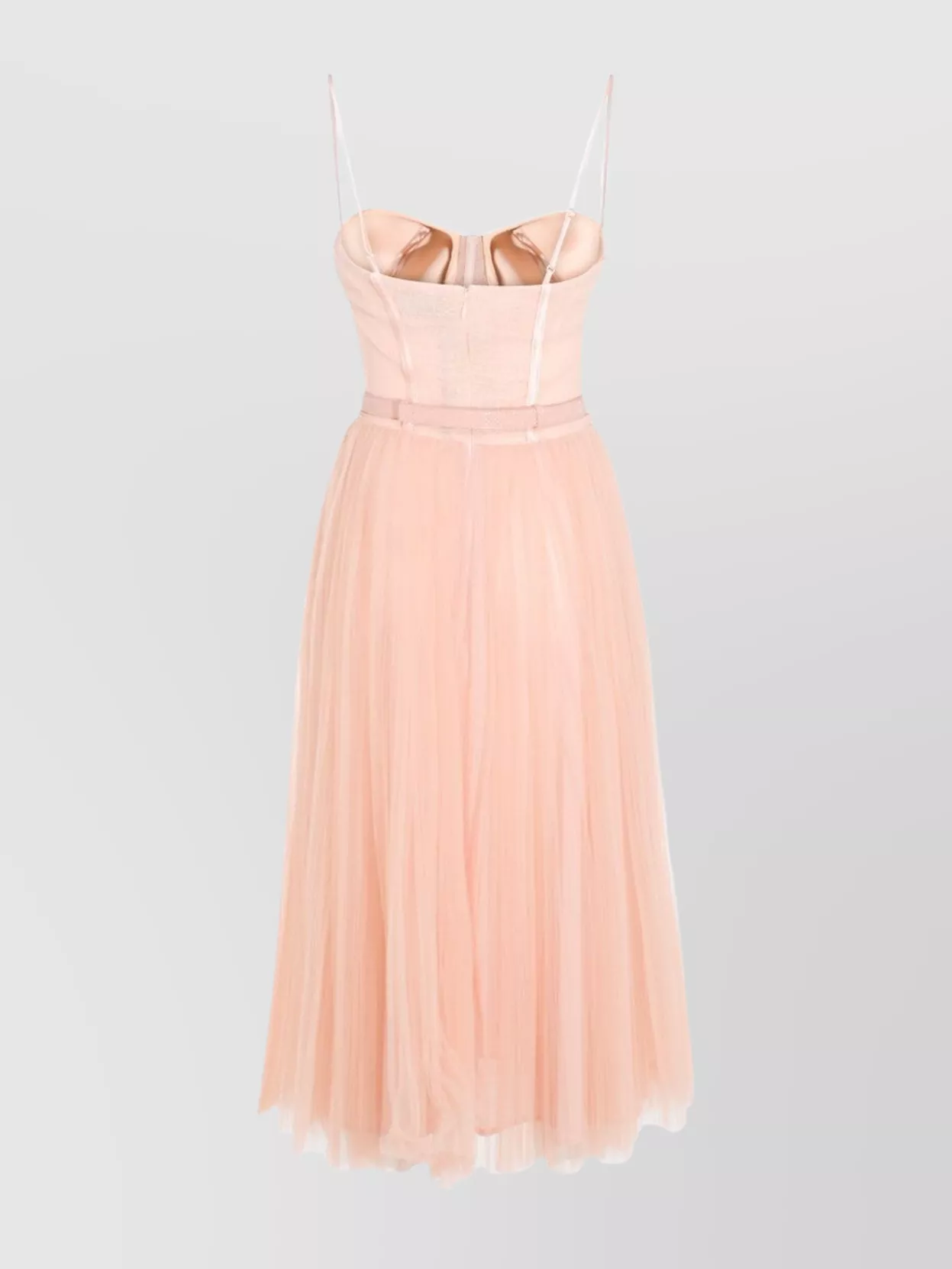 Elisabetta Franchi Midi Dress With Lace And Spaghetti Straps