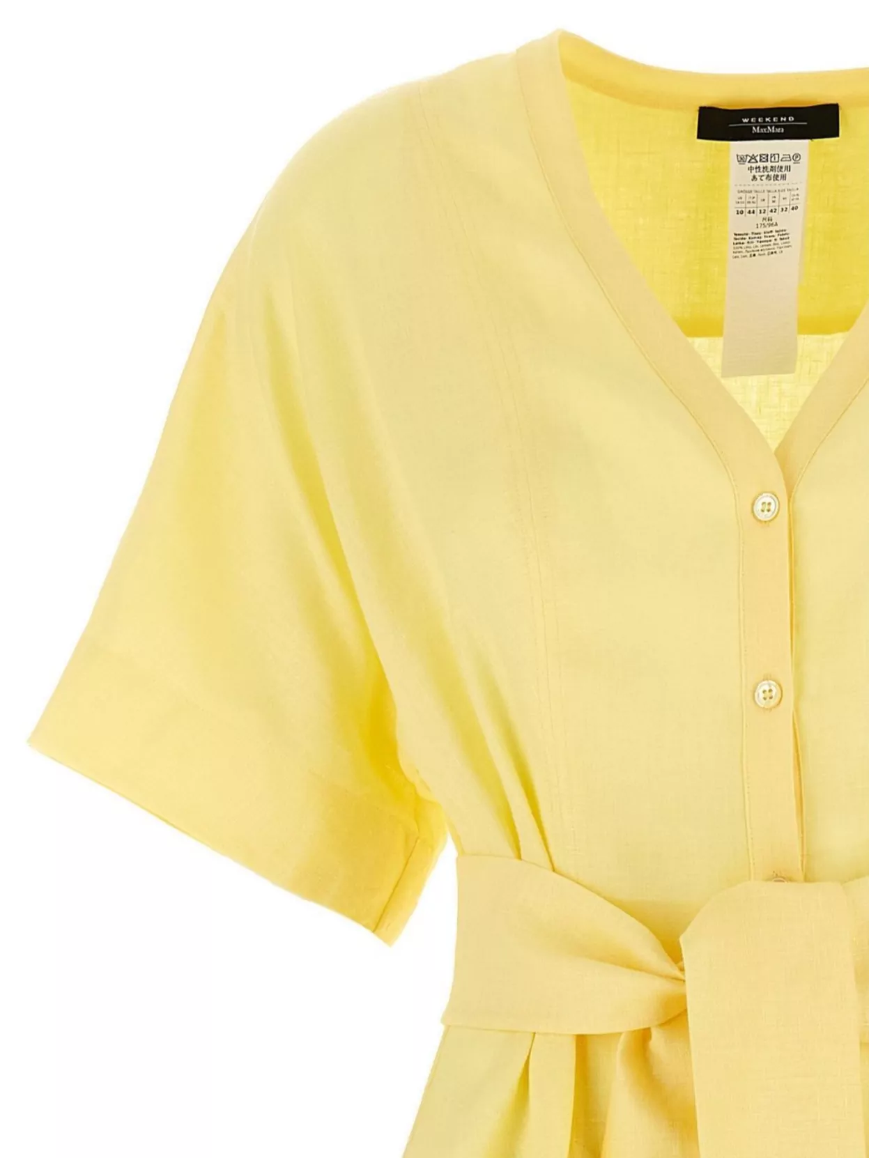 Weekend Max Mara 'Artur1234' V-Neckline Waist Tie Dress
